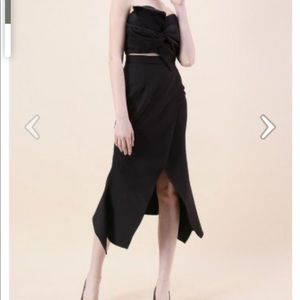 Chicwish bustier knot top and skirt set (NWT)
